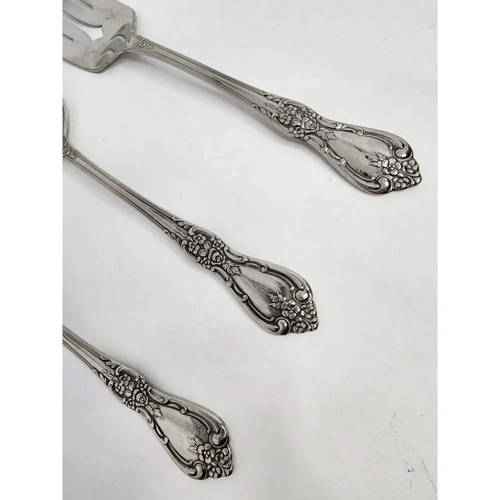 Oneida Kennett Square Distinction Deluxe HH Stainless- Serving Fork, Spoon & Pie